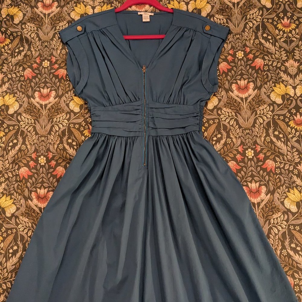 "Bar III" navy ruched dress